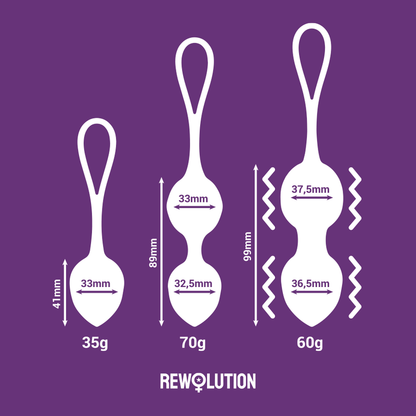 REWOLUTION - REWOBEADS BALAS VIBRATORIAS DE CONTROL REMOTO CON TECNOLOGÍA WATCHME