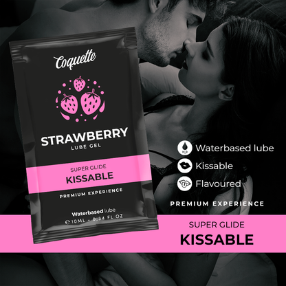COQUETTE COSMETICS - LUBRICANTE BESABLE A BASE DE AGUA FRESA DE BOLSILLO 10 ML