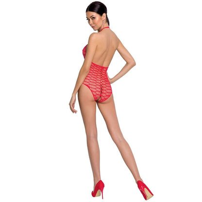 PASIÓN - MUJER BS087 BODYSTOCKING ROJO TALLA ÚNICA