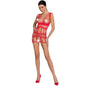 PASIÓN - MUJER BS089 BODYSTOCK ROJO TALLA ÚNICA