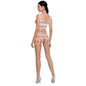 PASSION - FEMME BS089 BODYSTOCKING BLANC TAILLE UNIQUE
