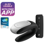 SATISFYER - VIBRADOR DOBLE FUN PARA PAREJAS NEGRO