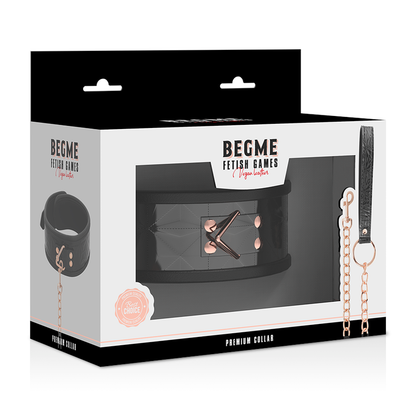 BEGME - COLLAR DE CUERO VEGANO PREMIUM EDICIÓN NEGRA