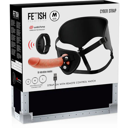 Fetish Submissive Cyber Strap – Harnais avec Télécommande Dildo Watchme M Technologie