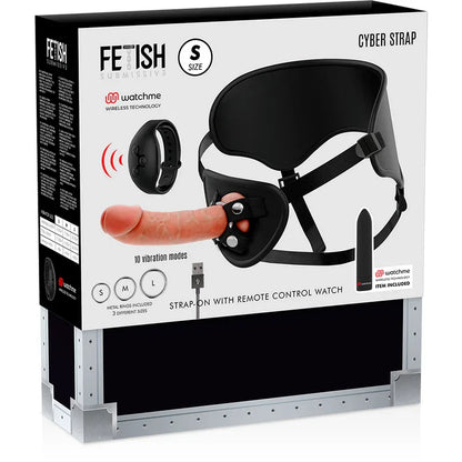 Fetish Submissive Cyber Strap – Harnais avec Gode et Télécommande Bullet Technologie Watchme S