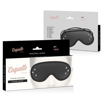 COQUETTE CHIC DESIRE - MÁSCARA DE FANTASÍA EN CUERO VEGANO CON FORRO DE NEOPRENO
