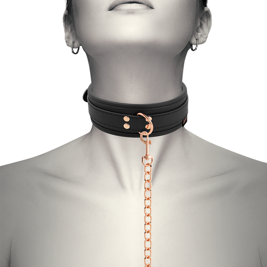 COQUETTE CHIC DESIRE - COLLAR DE ELEGANCIA EN CUERO VEGANO CON PULSERA Y FORRO DE NEOPRENO