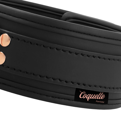COQUETTE CHIC DESIRE - COLLAR DE ELEGANCIA EN CUERO VEGANO CON PULSERA Y FORRO DE NEOPRENO