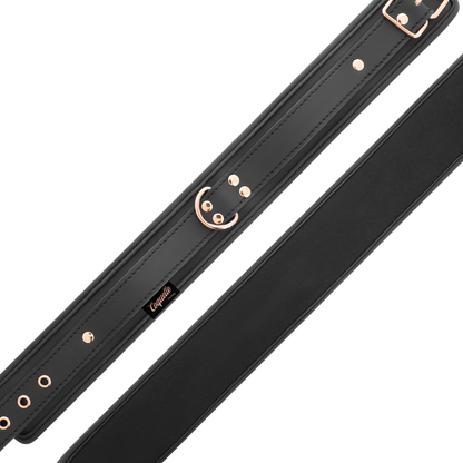 COQUETTE CHIC DESIRE - COLLAR DE ELEGANCIA EN CUERO VEGANO CON PULSERA Y FORRO DE NEOPRENO