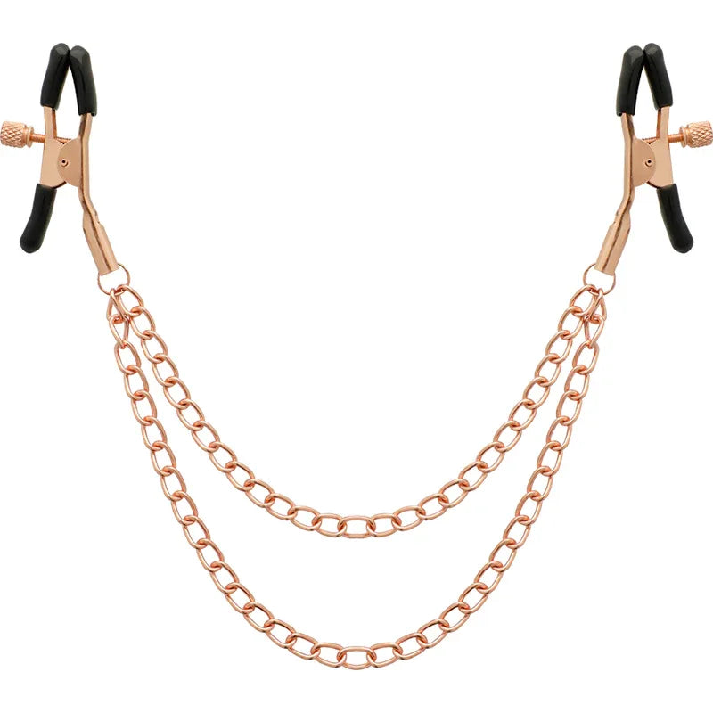 Coquette Chic Desire – Pinces Metelons Fantaisie en Métal avec Chaîne