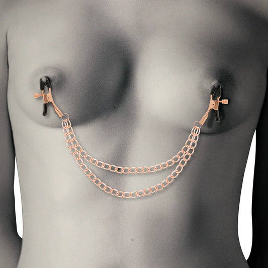 Coquette Chic Desire – Pinces Metelons Fantaisie en Métal avec Chaîne