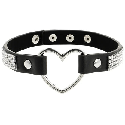 Coquette Chic Desire – Ras de Cou en Cuir Vegan avec Coeur