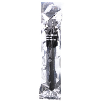 TODO NEGRO - DUCHA ANAL ONDULADA DE SILICONA DE 27 CM
