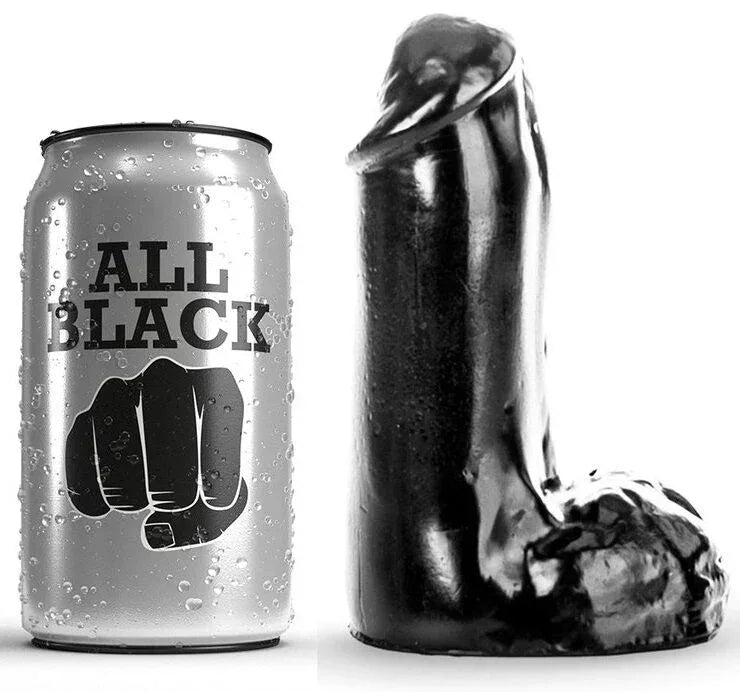 All Black – Gode Réaliste 13 cm