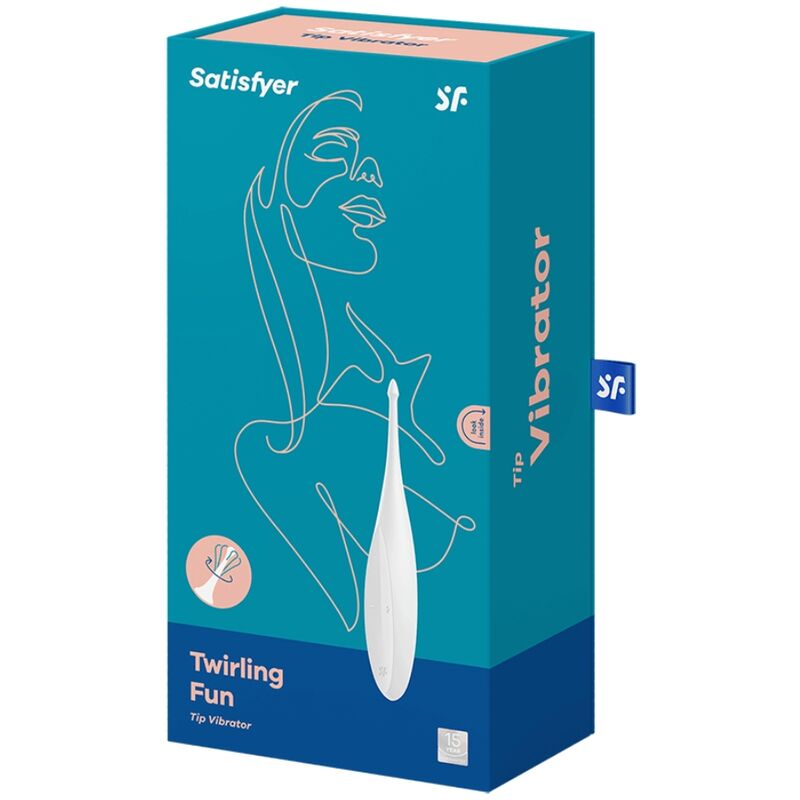 SATISFYER - VIBRADOR BLANCO CON PUNTA GIRATORIA Y DIVERTIDA