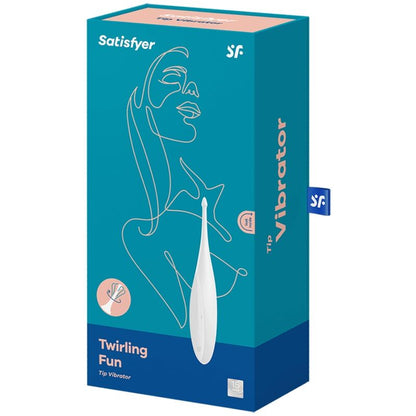 SATISFYER - VIBRADOR BLANCO CON PUNTA GIRATORIA Y DIVERTIDA