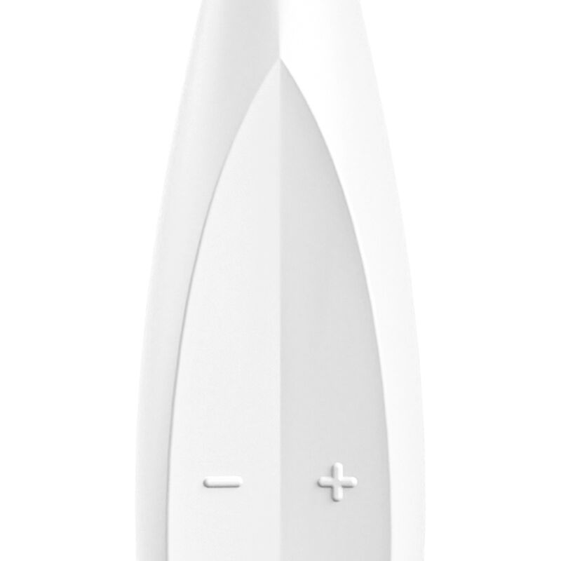 SATISFYER - VIBRADOR BLANCO CON PUNTA GIRATORIA Y DIVERTIDA
