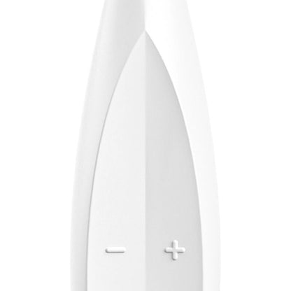 SATISFYER - VIBRADOR BLANCO CON PUNTA GIRATORIA Y DIVERTIDA
