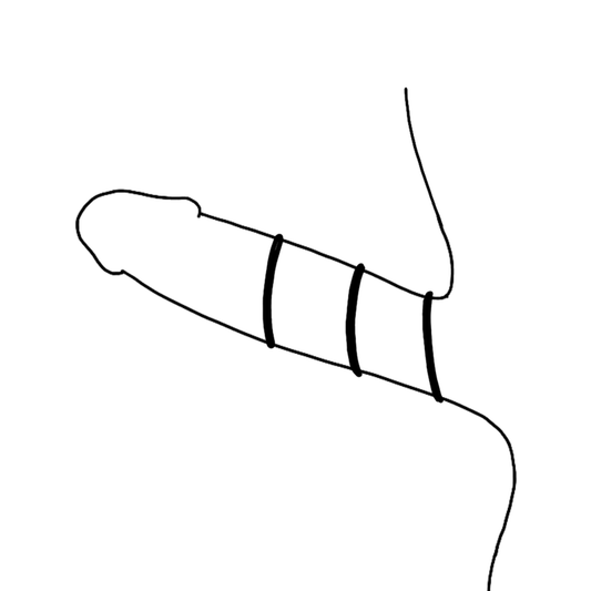 OHMAMA - LOT OF 3 ANNEAUX IN SILICONE NOIR