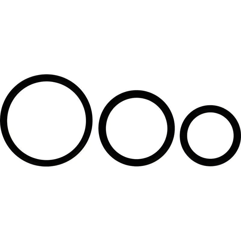 Ohmama – Lot de 3 Anneaux en Silicone Noir