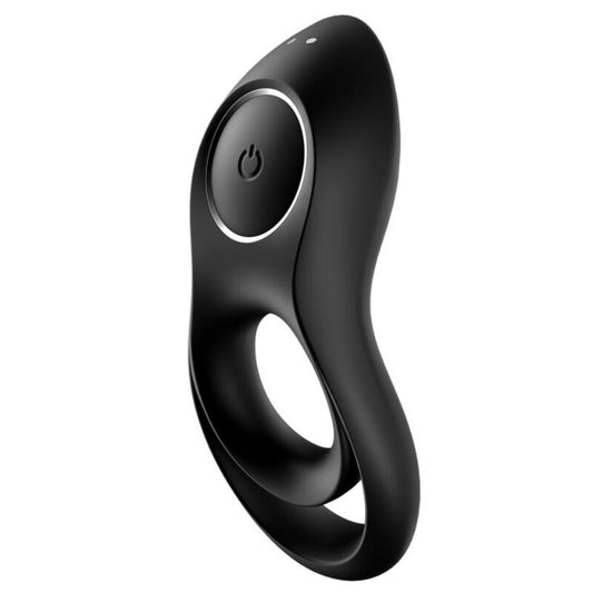 SATISFYER - LEGENDARY DUO RING VIBRADOR NEGRO
