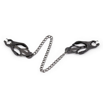 OHMAMA FETISH - Pinzas para pezones japonesas con cadena negra