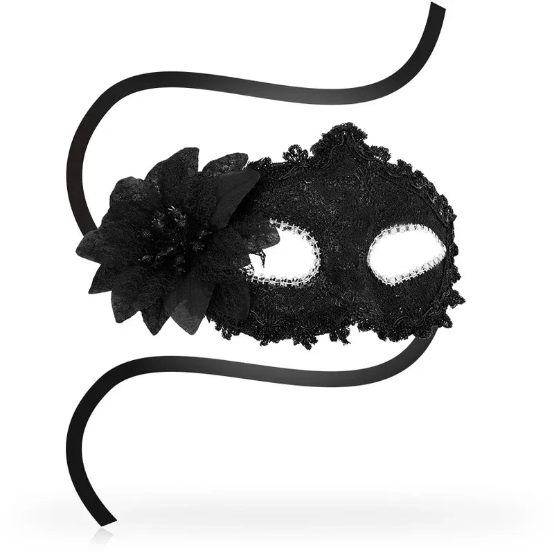 Ohmama – Masques Antizaz Fleur Côté Style Vénitien – Noir