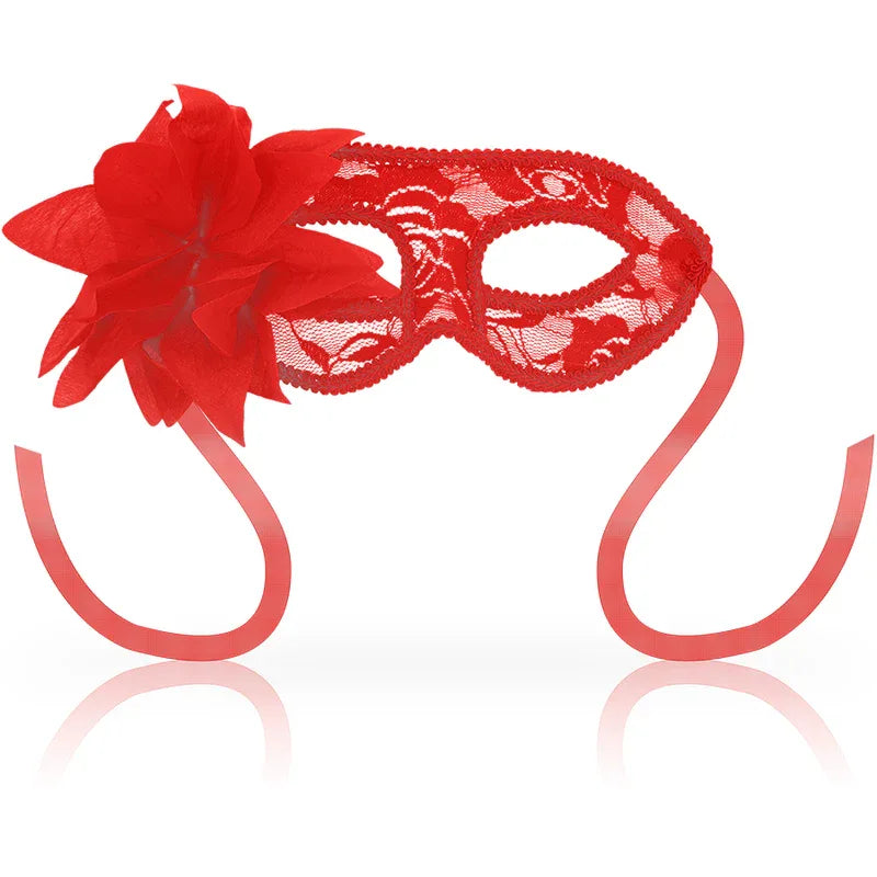 Ohmama – Masques Masques Dentelle et Fleur Rouge