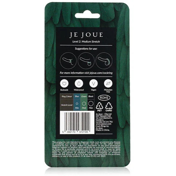 Je Joue – Bague Silicone Verte Choke Moyen