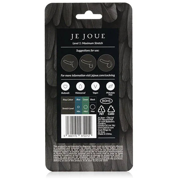 Je Joue – Anneau Pénial en Silicone Extension Maximale – Noir