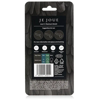 Je Joue – Anneau Pénial en Silicone Extension Maximale – Noir