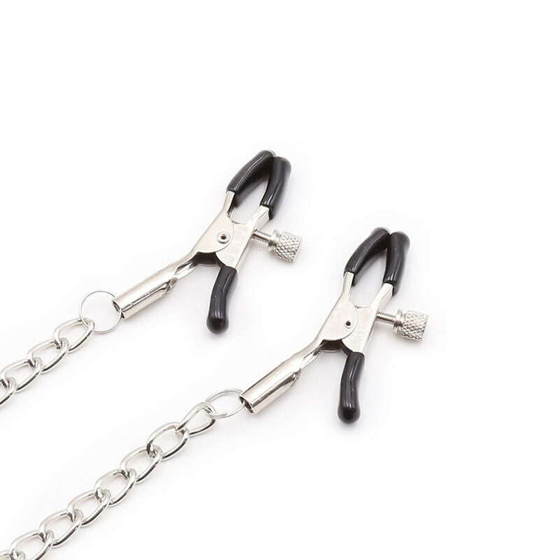 OHMAMA FETISH - MORDAZA DE ANILLO CON CADENAS Y PINZAS DE TELÉFONO