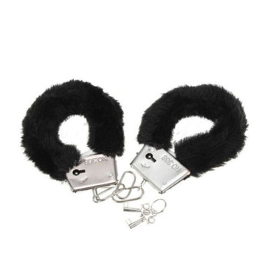 DIABLO PICANTE - BLACK FUR PLEASURE HANDCUFFS