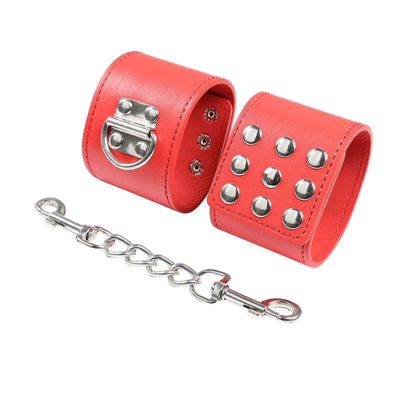 Ohmama Fetish – Menottes Rouges avec Fermeture à Pression