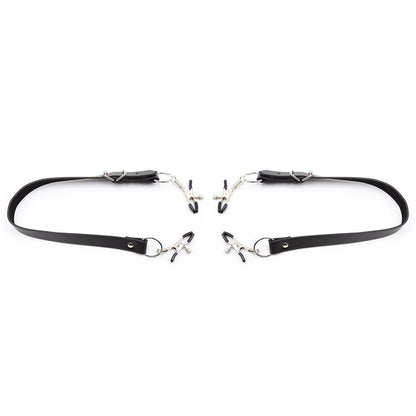 OHMAMA FETISH - PINZAS PARA CLÍTORIS CON CORREAS PARA LAS PIERNAS