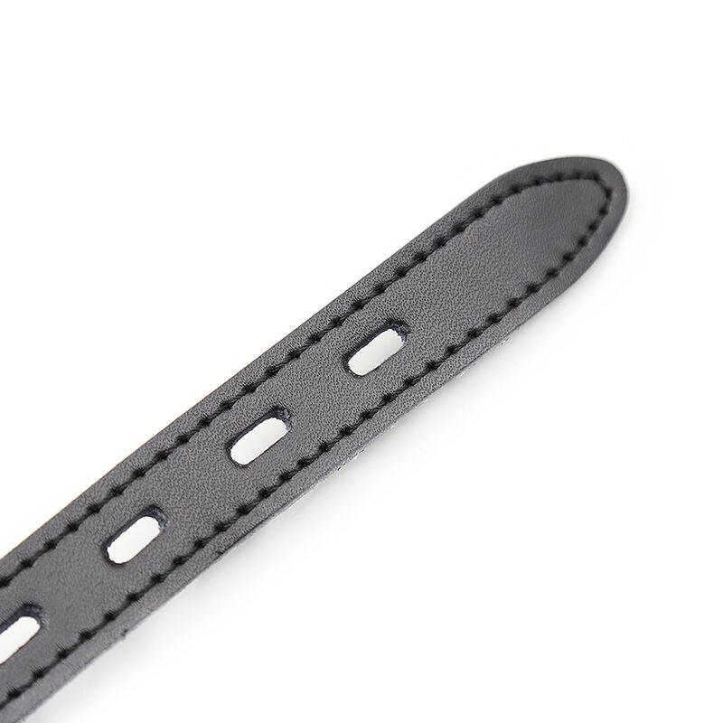 OHMAMA FETISH - BÂILLON BALLE EN SILICONE AVEC CEINTURE EN CUIR (CHAINS INCLUDED)