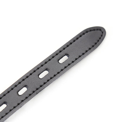 OHMAMA FETISH - BÂILLON BALLE EN SILICONE AVEC CEINTURE EN CUIR (CHAINS INCLUDED)