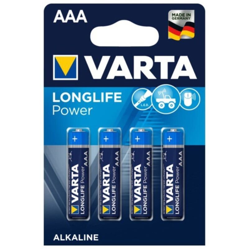 VARTA - LONGLIFE POWER AAA LR03 ALKALINE BATTERY 4 UNITS