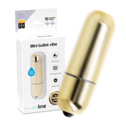 EN LÍNEA - MINI BALA VIBRADORA DE ORO
