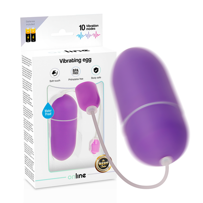 EN LÍNEA - HUEVO VIBRADOR IMPERMEABLE LILA