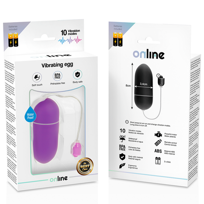 EN LÍNEA - HUEVO VIBRADOR IMPERMEABLE LILA