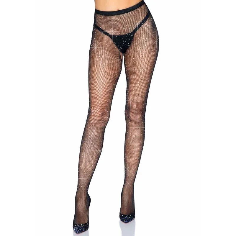 Leg Avenue – Collants sans Crothless Résille