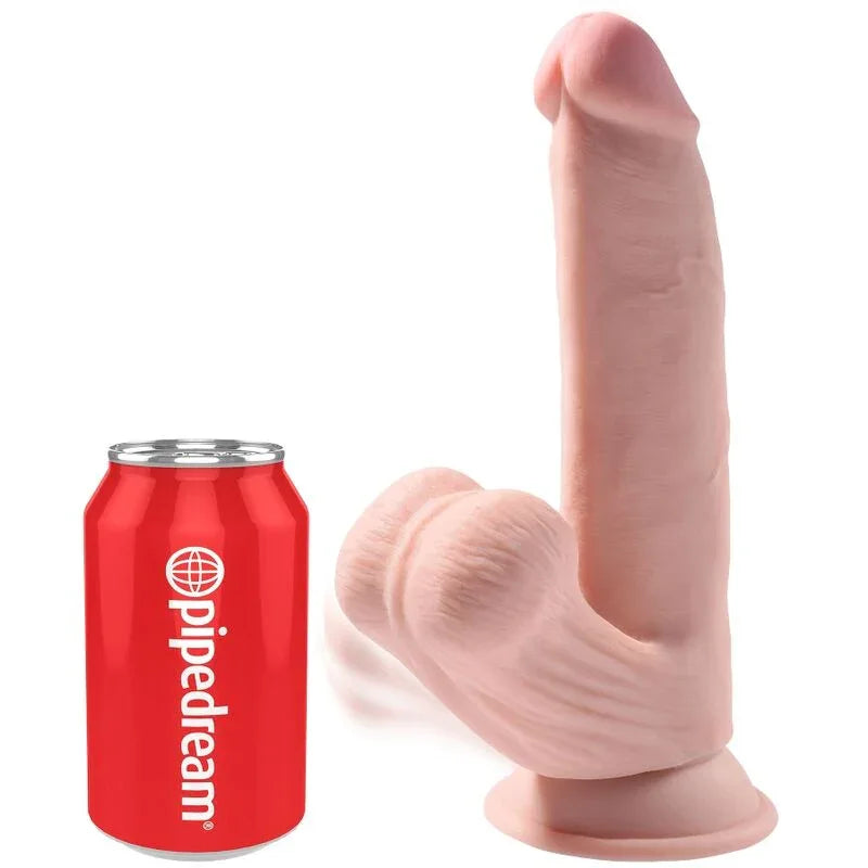 King Cock Balles Gode 3D Plus 24.5 cm Peau Claire