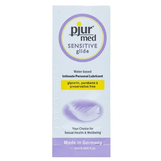 Pjur – Med Lubrifiant Base Eau Sensitive Glide 2 ml – Sensations Intenses & Excitation Maximale