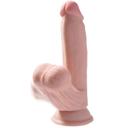 King Cock Balles Gode 3D Plus 15.2 cm Peau Claire