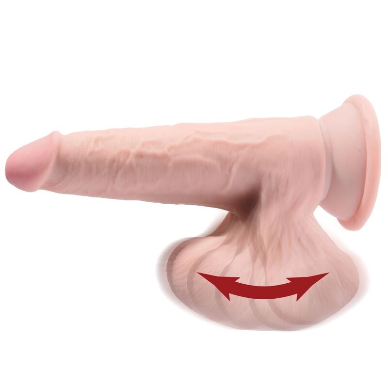 KING COCK - PLUS 3D Dildo avec Testicules Mouvants 20,3 cm