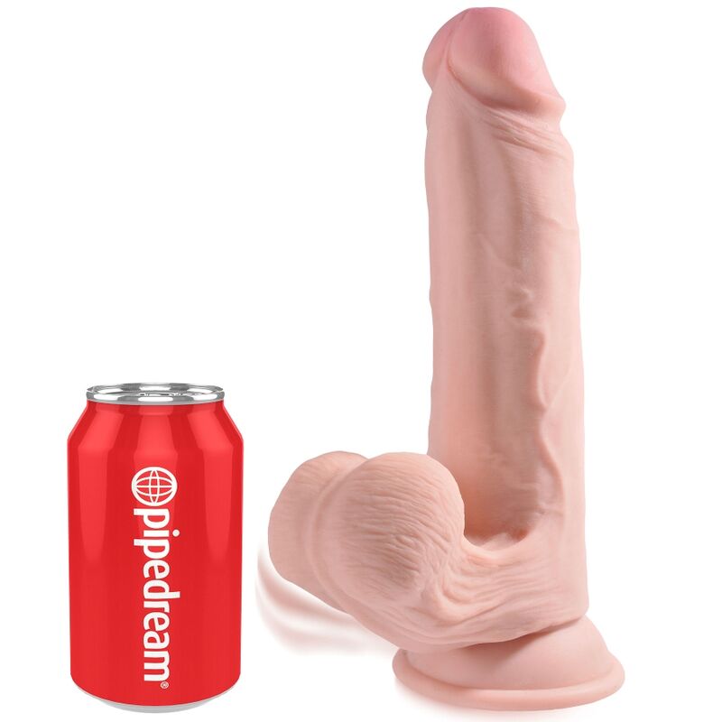 KING COCK - PLUS 3D Dildo avec Testicules Mouvants 20,3 cm