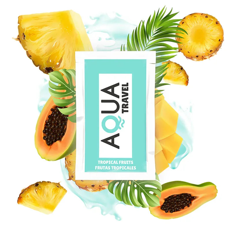 Aqua Travel – Lubrifiant à Base D'Eau Saveur Fruits Tropicaux 6 ml