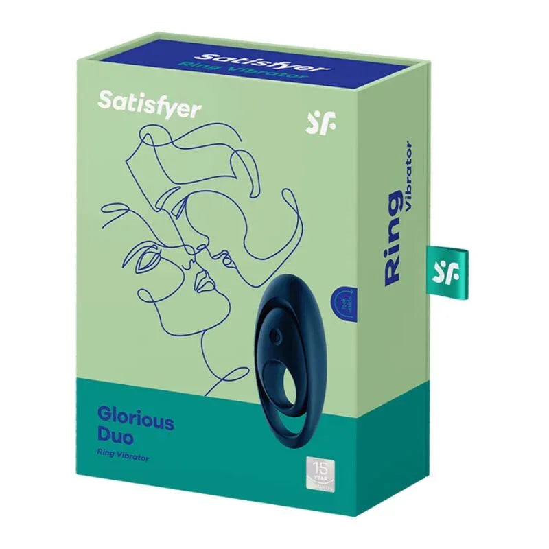 Satisfyer – Vibrateur Anneau Glorious Duo Bleu