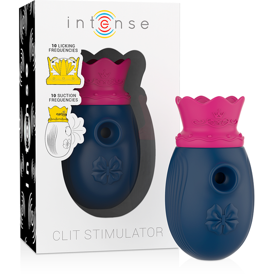 Stimulateur clitoridien stimulateur de clitoris 10 modes d'aspiration et de léchage - bleu